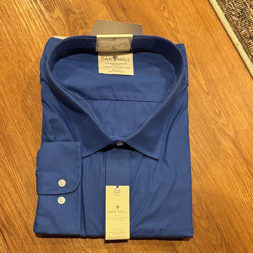 Oak Hill Men's Blue Dress Shirt